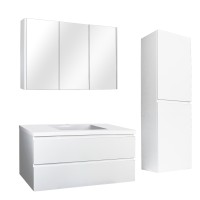 Qubist Matte White Wall Hung Vanity